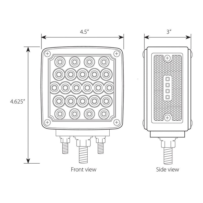 Square Double Face Pearl LED Pedestal Light - White Line Distributors Inc