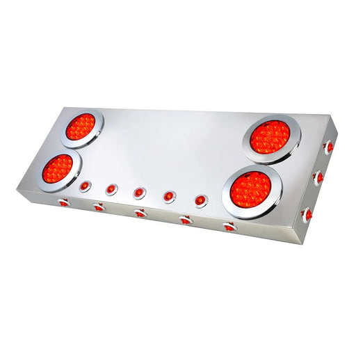 Stainless Steel Rear Center Light Panel with Under Glow Effect - White Line Distributors Inc