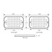 Ultra Thin Large Rectangular Strobe LED Light with Split Flash - White Line Distributors Inc