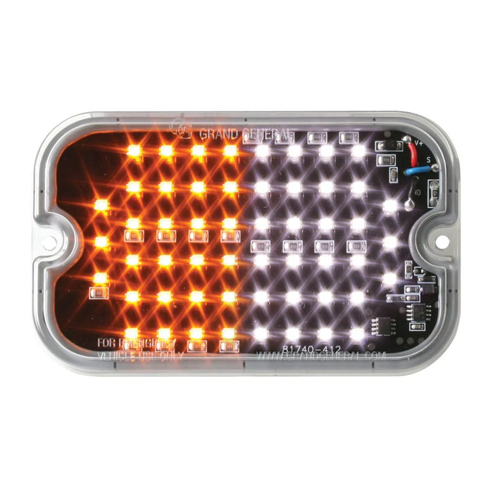 Ultra Thin Large Rectangular Strobe LED Light with Split Flash - White Line Distributors Inc