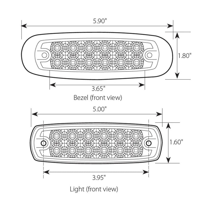 Ultra Thin Spyder LED Marker Light with Stainless Steel Bezel - White Line Distributors Inc