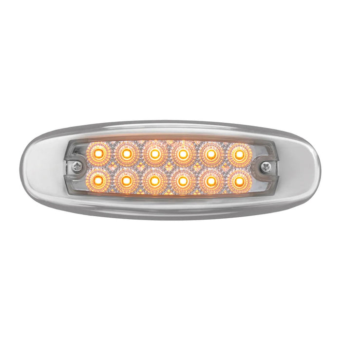 Ultra Thin Spyder LED Marker Light with Stainless Steel Bezel - White Line Distributors Inc