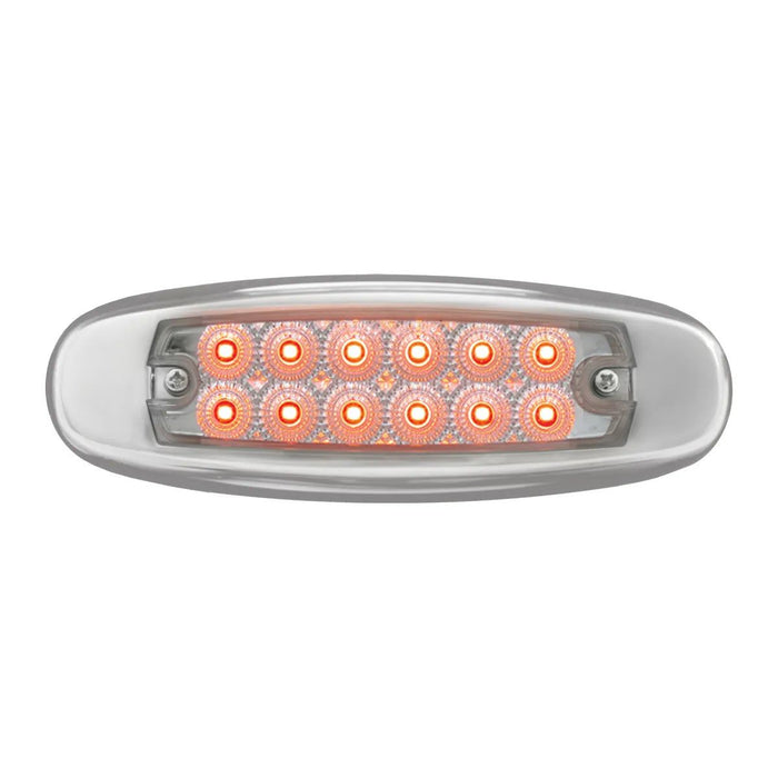 Ultra Thin Spyder LED Marker Light with Stainless Steel Bezel - White Line Distributors Inc