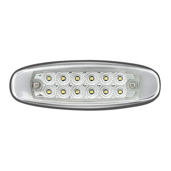 Ultra Thin Spyder LED Marker Light with Stainless Steel Bezel - White Line Distributors Inc