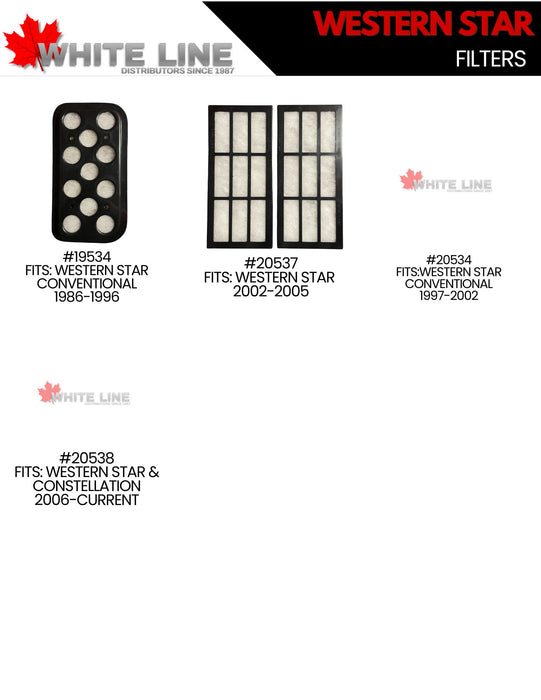 Western Star Cab Filters